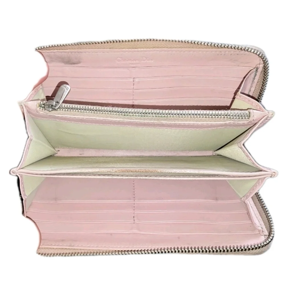 Christian Dior Baby Pink Embossed Patent Leather Women's Wallet